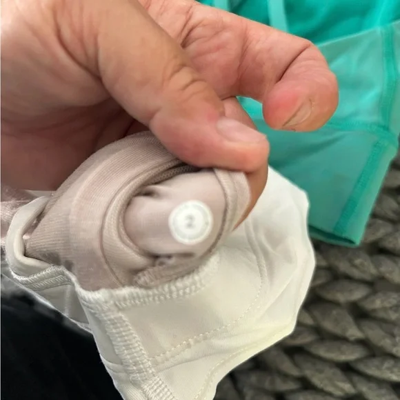 lululemon athletica White and Teal Sports Bras - Picture 4 of 5